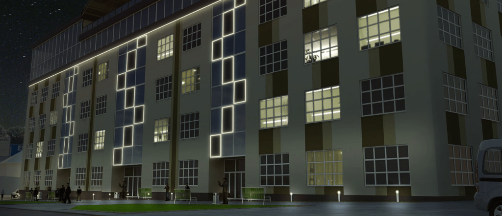Архитектурные светильники для подсветки фасадов