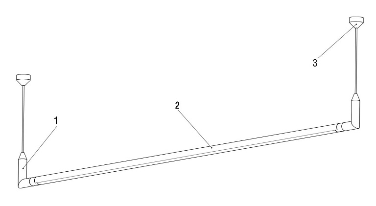 Светодиодная линия с подвесным креплением